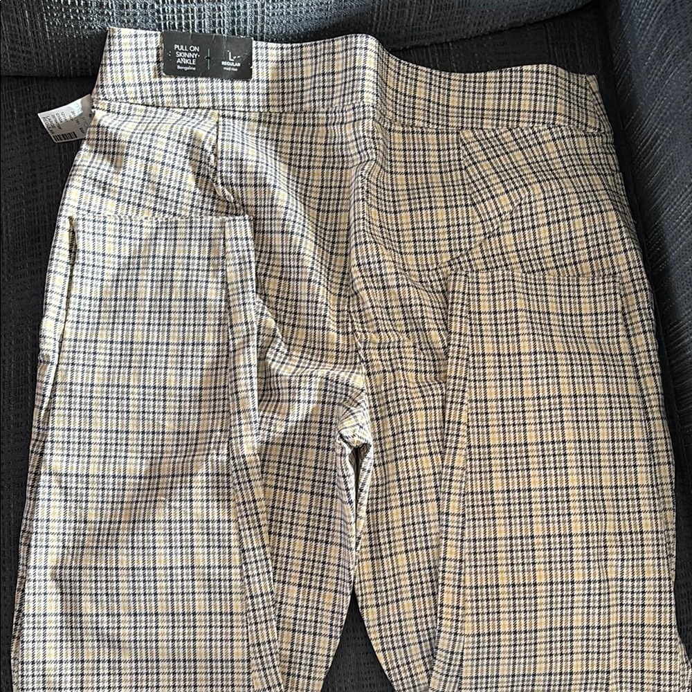 Plaid Pull-On Pants